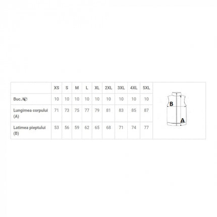 Vesta de lucru unisex Kariban WK607, 65% poliester, 35% bumbac, 190gr/mp