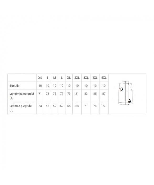 Vesta de lucru unisex Kariban WK607, 65% poliester, 35% bumbac, 190gr/mp