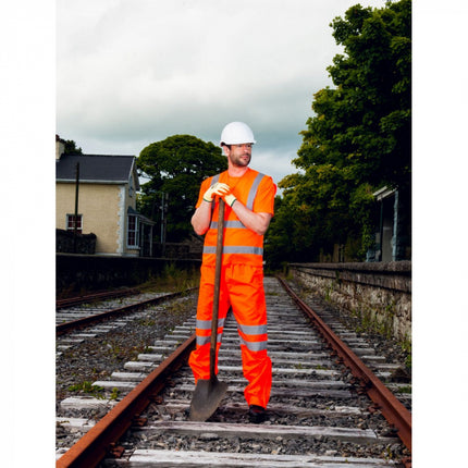 Vesta reflectorizanta Portwest TWO BAND & BRACE C470, 100% poliester, 125 gr/mp