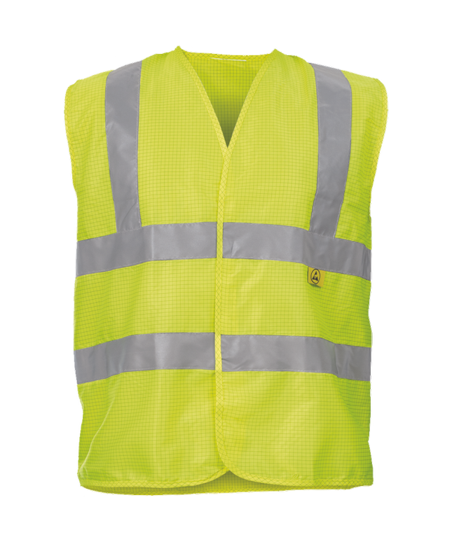 Vesta reflectorizanta Cerva LYNX ESD HV, 98% poliester, 2% fibra antistatica, 120 gr/mp