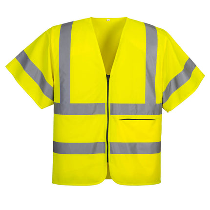 Vesta reflectorizanta cu jumatate de maneca Portwest C372, 100% poliester, 124 gr/mp