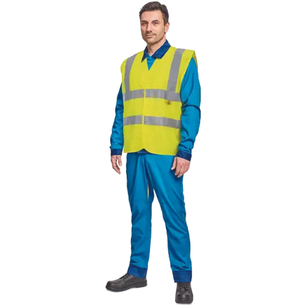 Vesta reflectorizanta Cerva LYNX ESD HV, 98% poliester, 2% fibra antistatica, 120 gr/mp