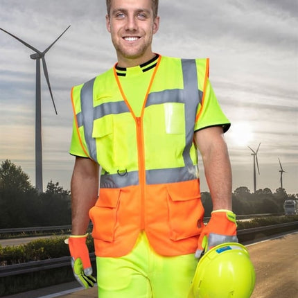 Vesta reflectorizanta tip plasa Ardon SIGNAL, 100% poliester, 150 gr/mp