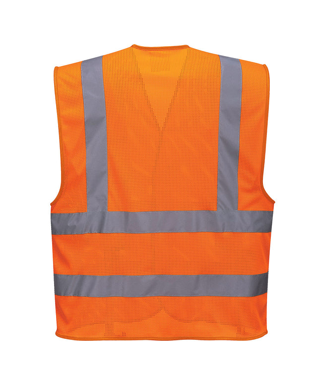 Vesta reflectorizanta tip plasa Portwest C370, 100% poliester, 150 gr/mp