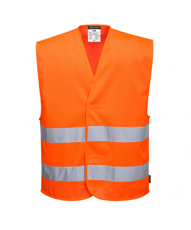 Vesta reflectorizanta tip plasa Portwest C374, 100% poliester, 150 gr/mp