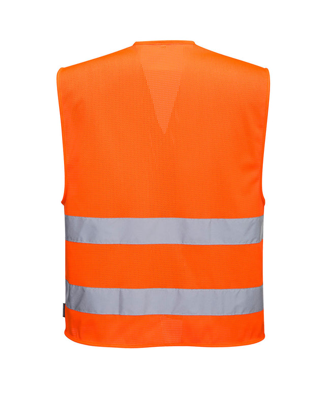 Vesta reflectorizanta tip plasa Portwest C374, 100% poliester, 150 gr/mp