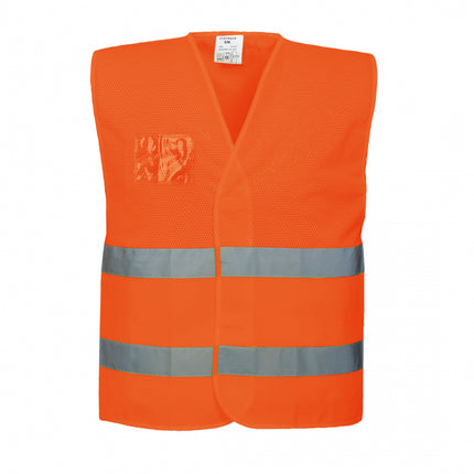 Vesta reflectorizanta tip plasa Portwest C494, 100% poliester, 124 gr/mp