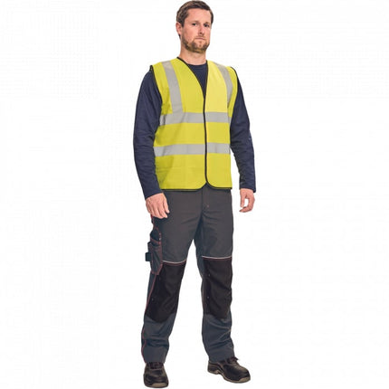 Vesta de lucru cu benzi reflectorizante Cerva KNOXFIELD HVPS, 100% poliester, 260 gr/mp