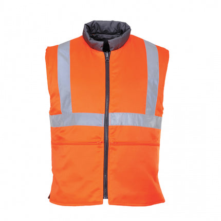Vesta vatuita de iarna reflectorizanta Portwest HI-VIS RIS RT44, 80% poliester, 20% bumbac, 280 gr/mp