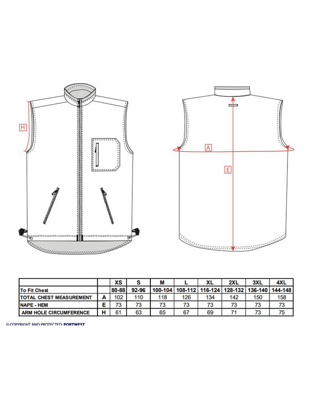 Vesta vatuita de iarna Portwest RS S418, 100% poliester, 230g
