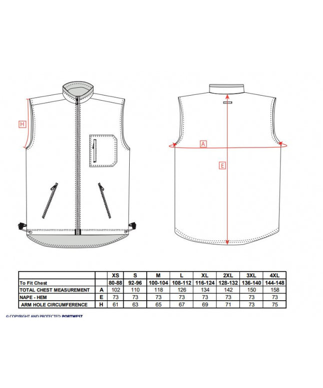 Vesta vatuita de iarna Portwest RS S418, 100% poliester, 230g