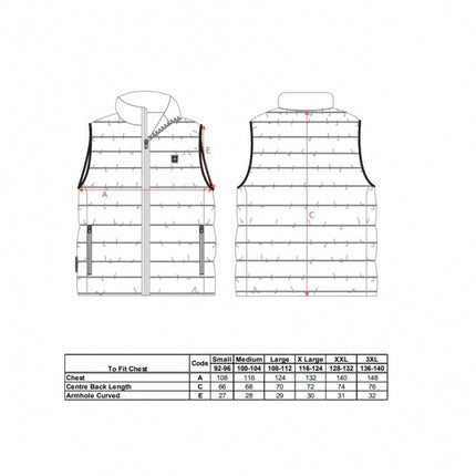 Vesta vatuita de iarna Portwest ULTRASONIC HEATED TUNNEL S549, 100% poliester, 260g
