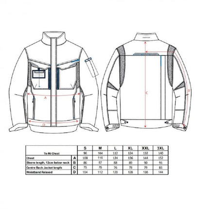 Jacheta de lucru Portwest WORK WX3 T703, 65% poliester, 35% bumbac, 280g