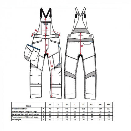 Pantaloni salopeta cu pieptar Portwest T704 WX3, 65% poliester, 35% bumbac, 280g