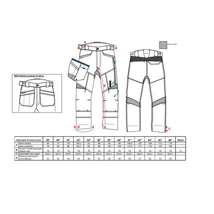 Pantaloni de lucru in talie Portwest HOLSTER T702 WX3, 65% poliester, 35% bumbac, 280g