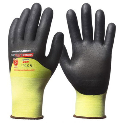 Manusi antitatiere nivel 3 , imersate 3/4 nitril, HI-VIZ - 8
