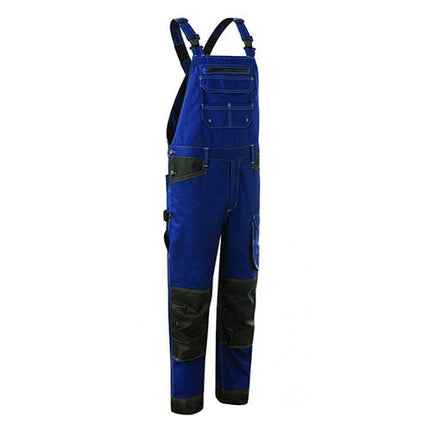 Pantaloni cu pieptar BARVA blue, tercot - 4XL