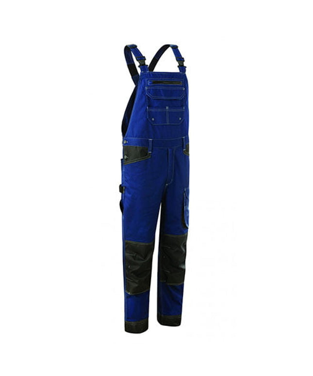 Pantaloni cu pieptar BARVA blue, tercot - 4XL