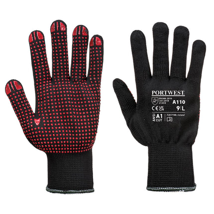 Manusi de protectie textile Portwest A110 POLKA DOT, cu aplicatii PVC anti alunecare