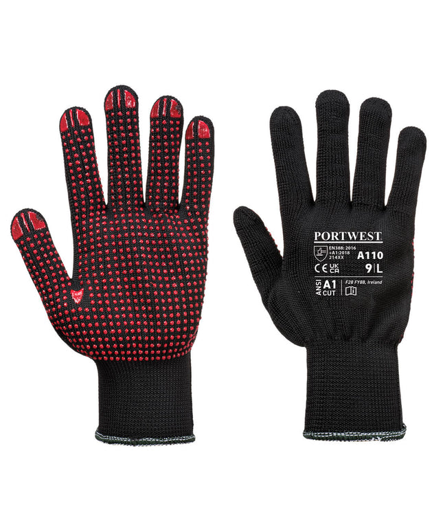 Manusi de protectie textile Portwest A110 POLKA DOT, cu aplicatii PVC anti alunecare