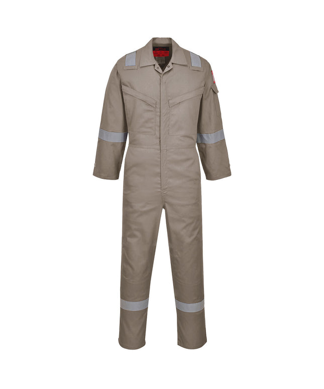 Combinezon ignifugat cu benzi reflectorizante Portwest AF73 ARAFLAME, 93% meta-aramid, 5% para-aramid, 2% fibra de carbon, 150 gr/mp