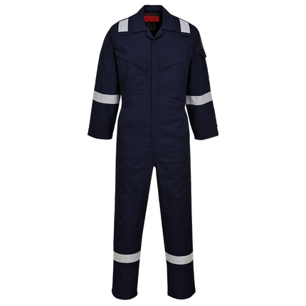 Combinezon ignifugat cu benzi reflectorizante Portwest AF73 ARAFLAME, 93% meta-aramid, 5% para-aramid, 2% fibra de carbon, 150 gr/mp