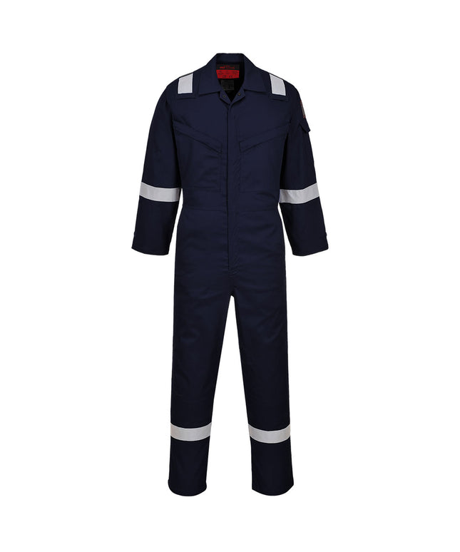 Combinezon ignifugat cu benzi reflectorizante Portwest AF73 ARAFLAME, 93% meta-aramid, 5% para-aramid, 2% fibra de carbon, 150 gr/mp