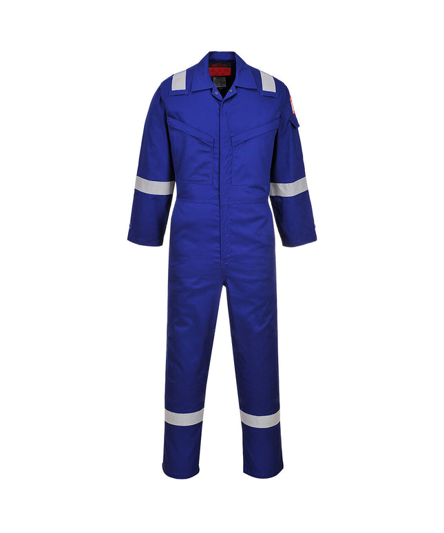 Combinezon ignifugat cu benzi reflectorizante Portwest AF73 ARAFLAME, 93% meta-aramid, 5% para-aramid, 2% fibra de carbon, 150 gr/mp