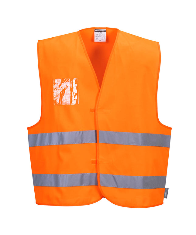 Hi-Vis Two Band Dual ID Holder Vest