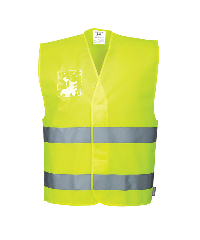 Hi-Vis Two Band Dual ID Holder Vest