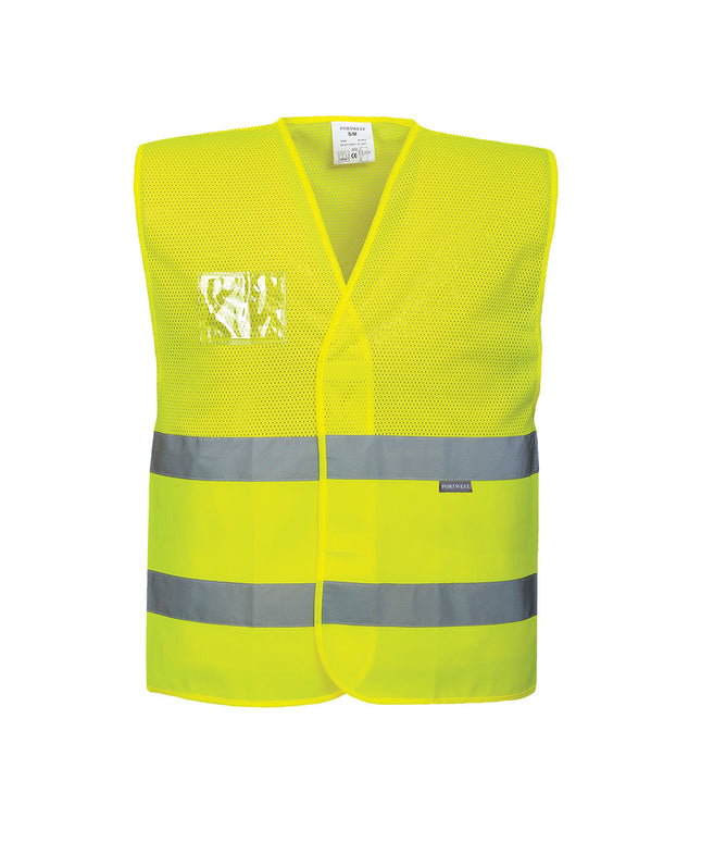 Hi-Vis Half Mesh Two Band Vest