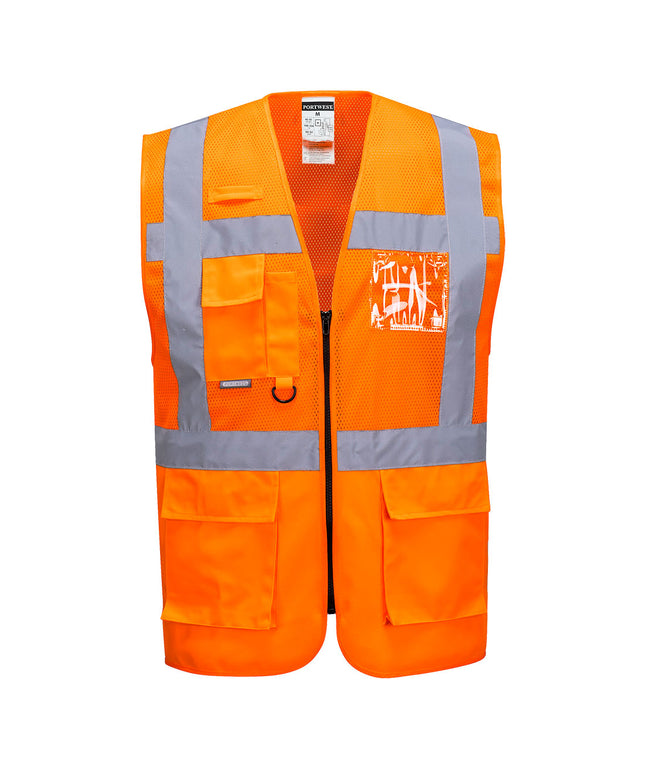 Madrid Hi-Vis Half Mesh Executive Vest