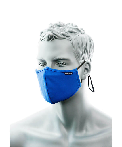 2-Ply Anti-Microbial Fabric Face Mask with Nose Band (Pk25)