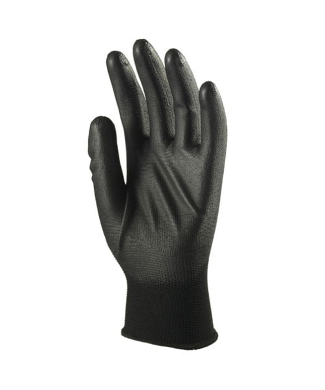 Manusi negre de protectie cu imersie poliuretan(PU) pe palma - 6/XS