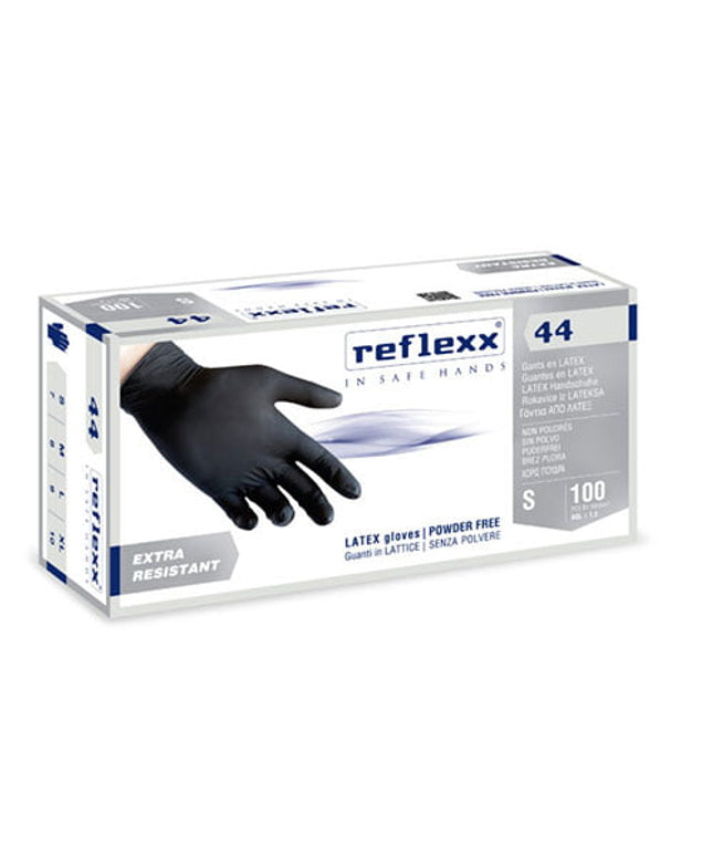Manusi de unica folosinta din latex nepudrat, culoare neagra - L