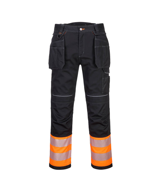Pantaloni de lucru in talie cu benzi reflectorizante Portwest HOLSTER PW307 PW3, 65% poliester, 35% bumbac, 300g