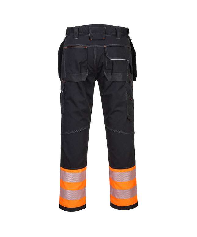 Pantaloni de lucru in talie cu benzi reflectorizante Portwest HOLSTER PW307 PW3, 65% poliester, 35% bumbac, 300g