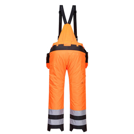 Pantaloni cu pieptar de iarna reflectorizanti Portwest PW351 PW3, 100% poliester, 190g
