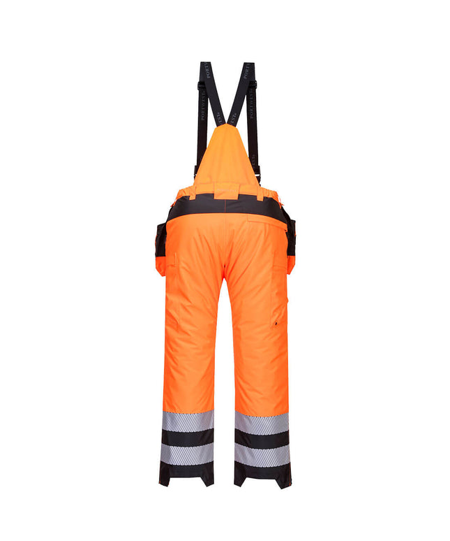 Pantaloni cu pieptar de iarna reflectorizanti Portwest PW351 PW3, 100% poliester, 190g