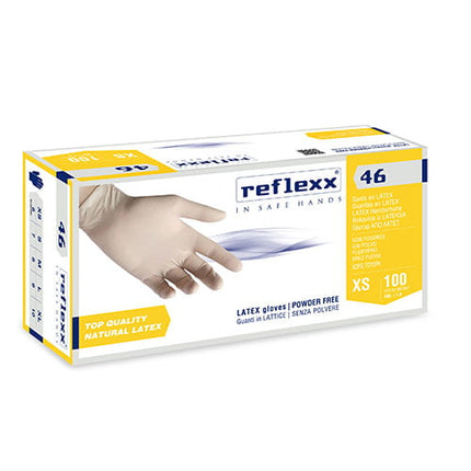 Manusi latex nepudat de unica folosinta R46 , 0.09 microni grosime, 100/cutie - S