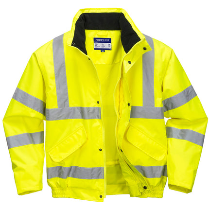 Hi-Vis Breathable Rain Bomber Jacket
