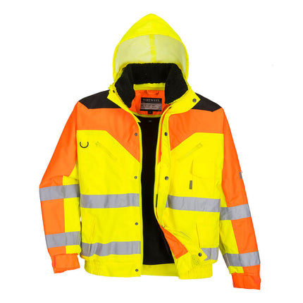 Hi-Vis Contrast Winter Bomber Jacket