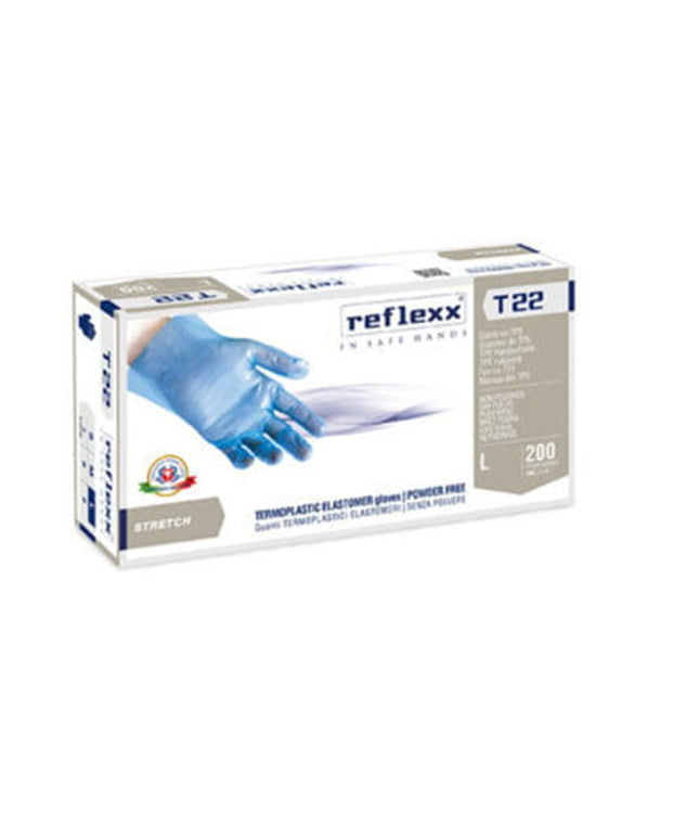 Manusi alimentare de unica folosinta, nepudrate, din elastomer TPE, 200 buc/cutie - S